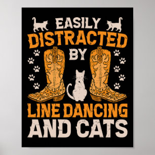 Affiche Facilement Distrait Par La Danse De Ligne Et Les C