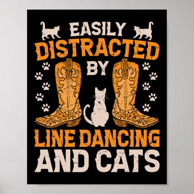 Affiche Facilement Distrait Par La Danse De Ligne Et Les C (Devant)