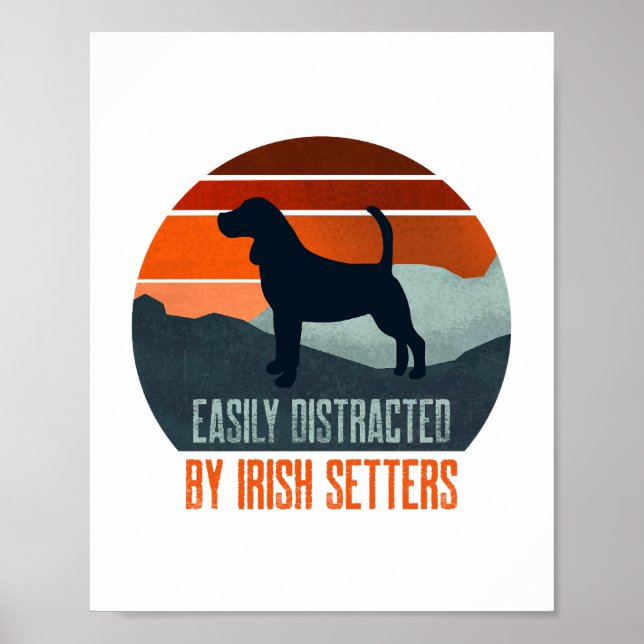 Affiche Facilement Distrait Par La Promenade De Chiens Iri (Devant)