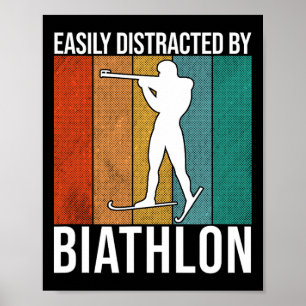 Affiche Facilement Distrait Par Le Biathlon - Ski Tirage B