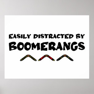 Affiche Facilement Distrait Par Les Boomerangs Citation Dr