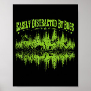 Affiche Facilement distrait par les bugs vintage shirt cam