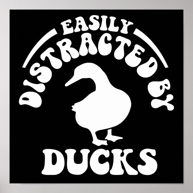 Affiche Facilement Distrait Par Les Canards (Devant)