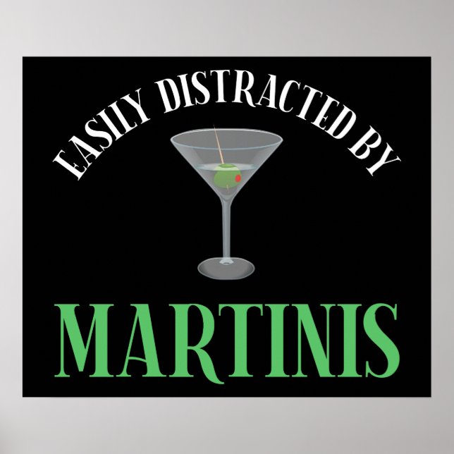 Affiche Facilement Distrait Par Les Martinis (Devant)