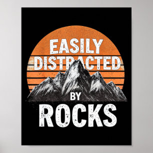 Affiche Facilement distrait par les roches géologie de cou
