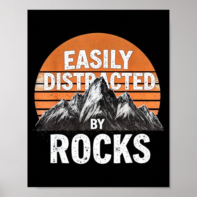 Affiche Facilement distrait par les roches géologie de cou (Devant)