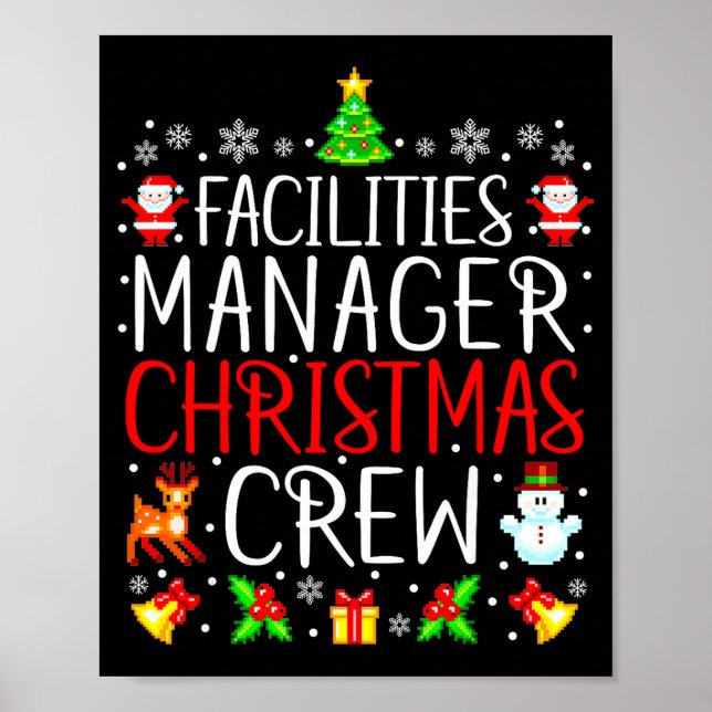 Affiche Facilities Manager Christmas Crew Matching Xmas  (Devant)