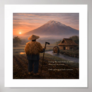 Affiche Facing the Mountain of Home – Art Print English
