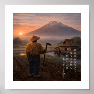 Affiche Facing the Mountain of Home – Art Print Japanese