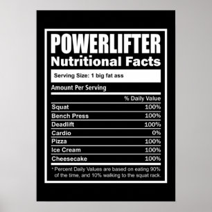 Affiche Facteurs nutritionnels de Powerlifter, Powerlifter