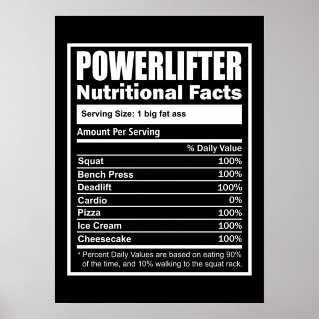 Affiche Facteurs nutritionnels de Powerlifter, Powerlifter (Devant)