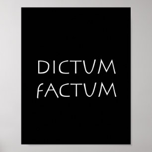Affiche Factum dictum