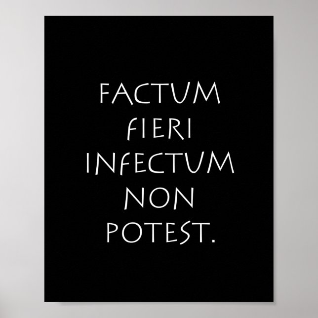Affiche Factum fieri infectum non potest (Devant)
