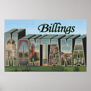 Affiche Facturations, Montana - grandes scènes de lettre
