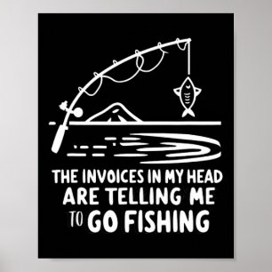 Affiche Factures Dans Ma Tête Pêche Drôle Comptabilité Cpa