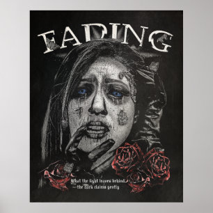 Affiche Fading - Conception de streetwear gothique