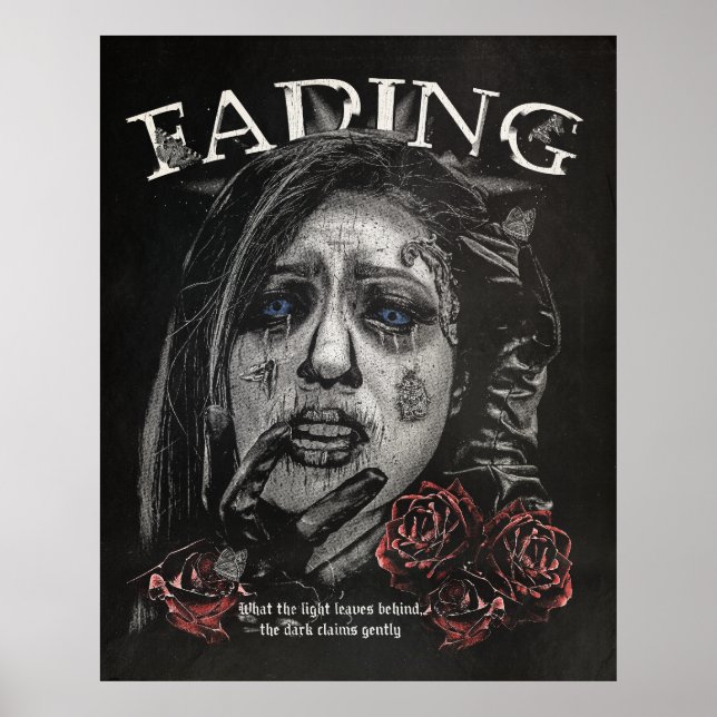 Affiche Fading - Conception de streetwear gothique (Devant)