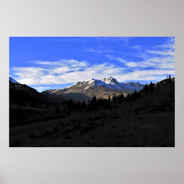 Affiche Fading Light sur les montagnes Rocheuses (Devant)