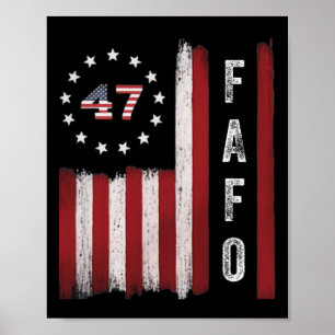 Affiche Fafo Drapeau Trump drôle