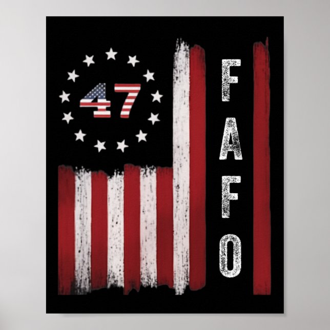Affiche Fafo Drapeau Trump drôle (Devant)
