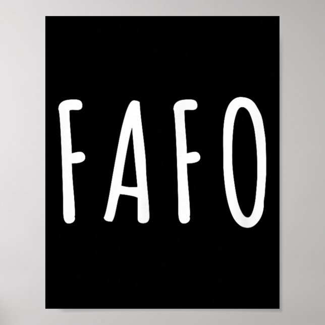 Affiche Fafo Trump, Donald Trump Fafo (Devant)