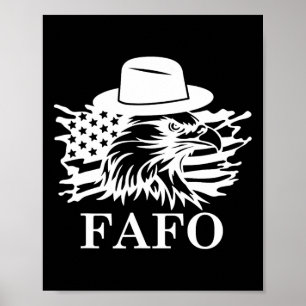 Affiche Fafo Trump Drapeau Américain 