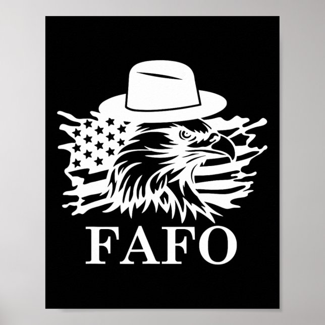 Affiche Fafo Trump Drapeau Américain  (Devant)