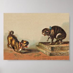 Affiche Faible chien et Kitty de carlin