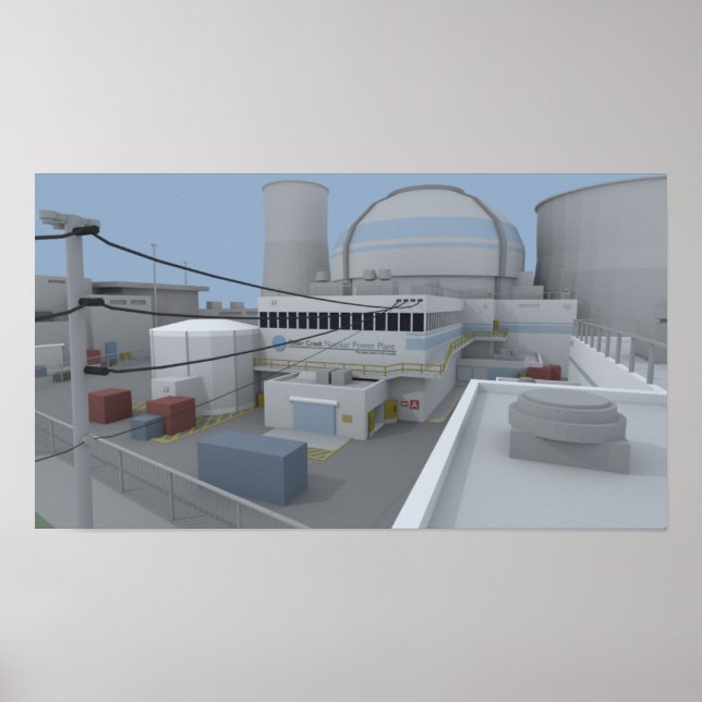 Affiche Faible Poly CSGO Nuke (Devant)