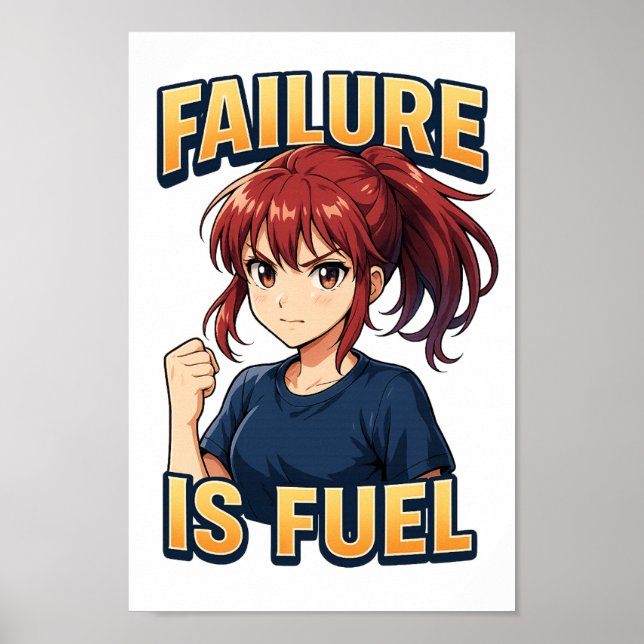 Affiche FAILURE IS CAREL - High Gloss 3D Anime Girl Art fo (Devant)