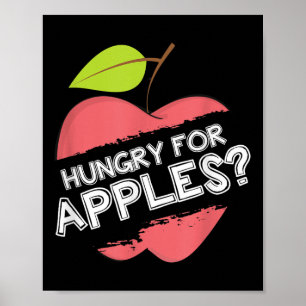 Affiche Faim Pour Pommes T Chemise - Amour Fruit Motivatio