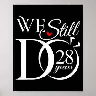 Affiche Faire 28 ans couple drôle 28e anniversaire de mari