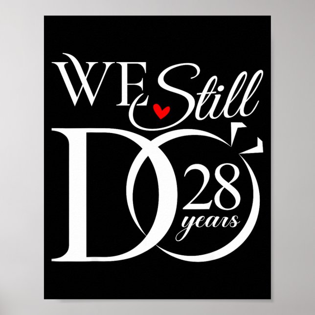 Affiche Faire 28 ans couple drôle 28e anniversaire de mari (Devant)
