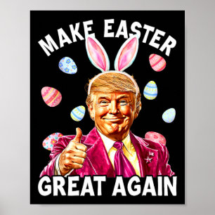 Affiche Faire à nouveau grande Pâques Lapin de printemps c