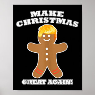 Affiche Faire à nouveau Noël grand bonhomme en pain d'épic