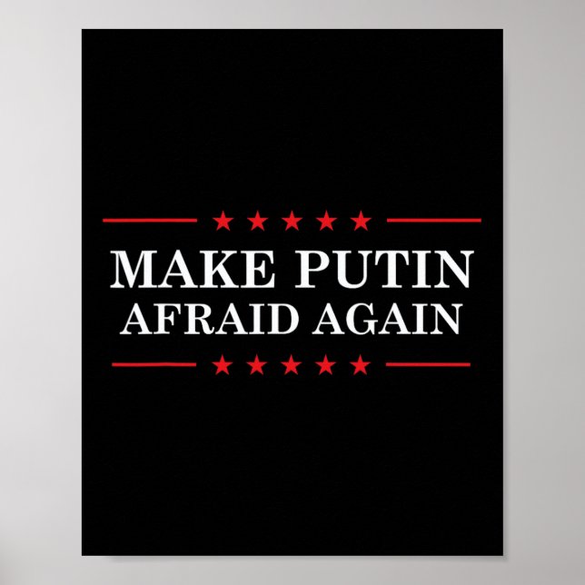 Affiche Faire à nouveau peur à Poutine - Soutenez l'Ukrain (Devant)