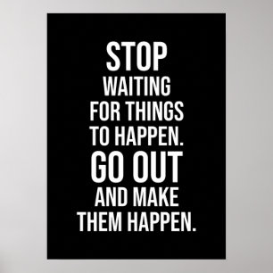 Affiche Faire bouger les choses - Gym, Hustle, Succès, Ins