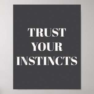 Affiche Faire Confiance à Vos Instincts Motivation