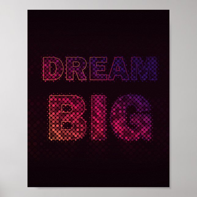 Affiche Faire de grands rêves – Citation motivationnelle i (Devant)