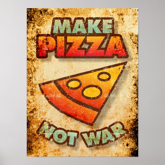 Affiche Faire de la pizza pas la guerre (Devant)
