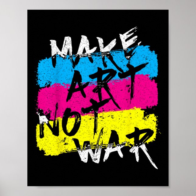 Affiche Faire de l'art pas de la guerre Graffiti Spray Str (Devant)