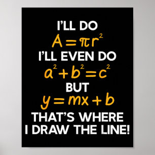Affiche Faire des blagues mathématiques sur les formules m