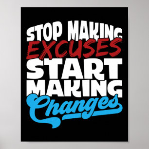 Affiche Faire Des Excuses Commencer À Faire Des Changement