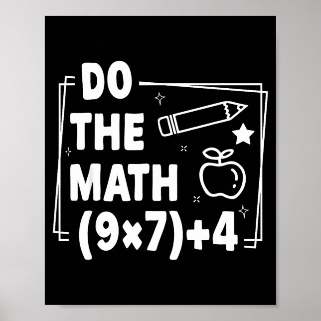 Affiche Faire des maths 67 Mème Pemdas Élémentaire (Devant)