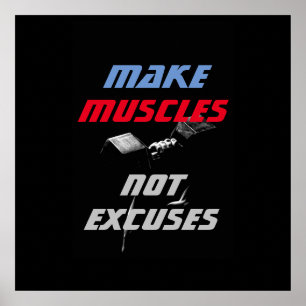 Affiche Faire des muscles de culturisme Motivation Fitness