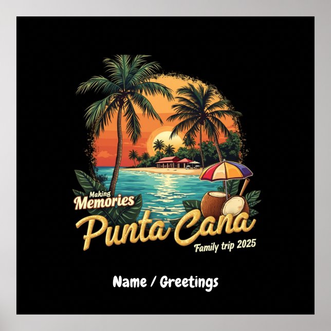 Affiche Faire des souvenirs Punta Cana voyage en famille 2 (Devant)
