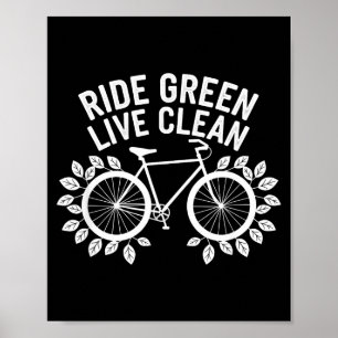 Affiche Faire du vélo vert en vivant propre Amant de la na