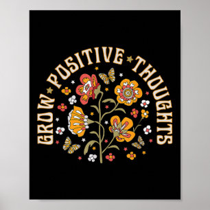 Affiche Faire grandir des pensées positives Sensibilisatio