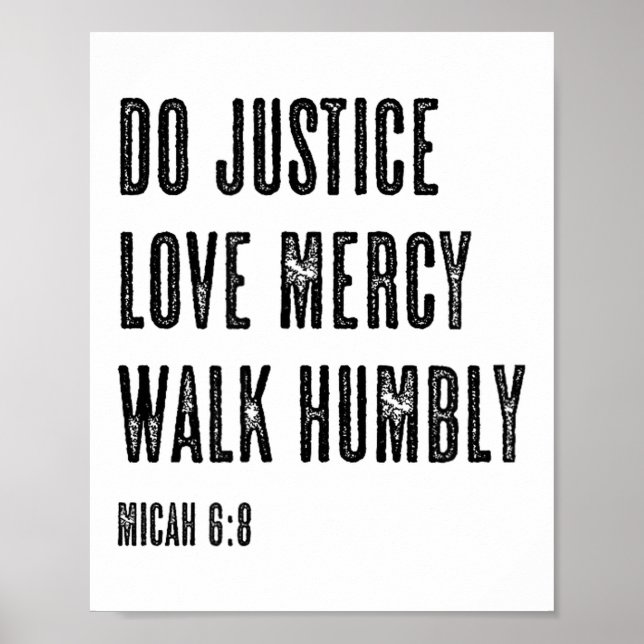 Affiche Faire justice miséricorde marcher humblement Miché (Devant)
