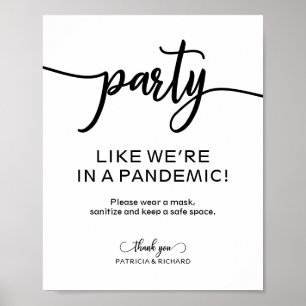 Affiche Faire la fête comme si nous étions en pleine pandé